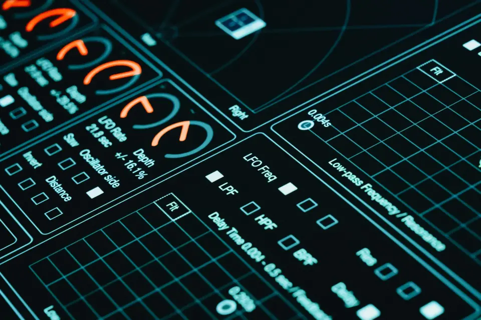 Closeup of a machine part